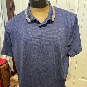 Nike DriFit Mens XL Short Sleeve Striped Polo